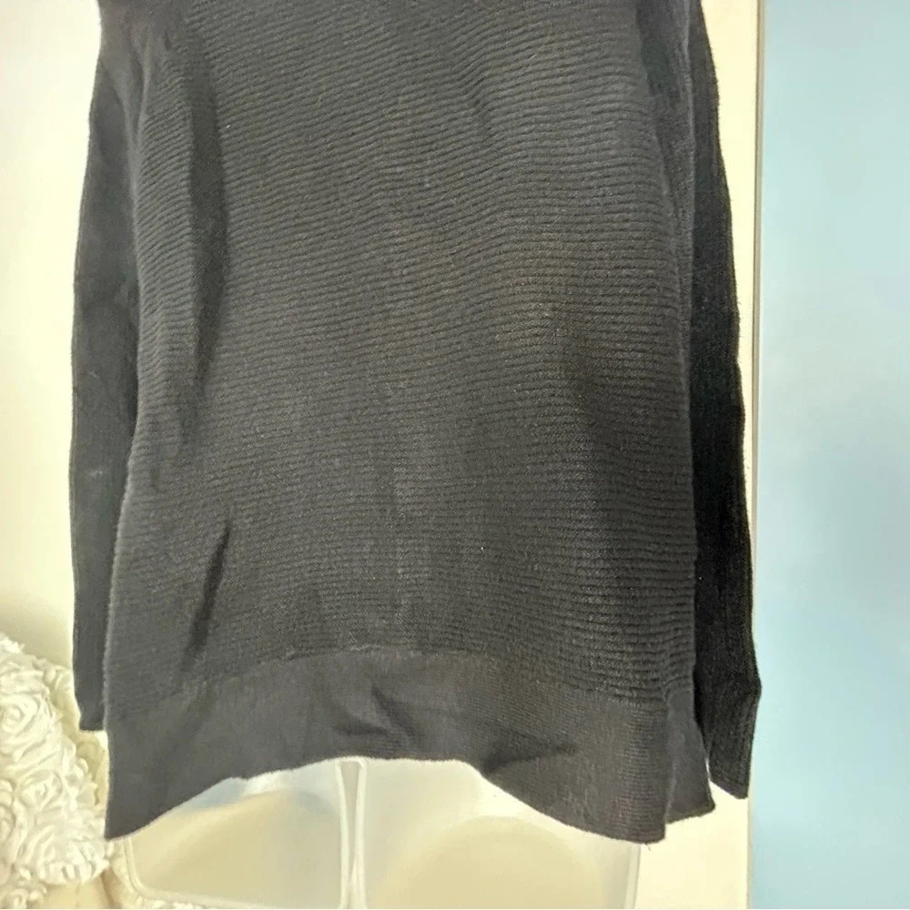 Simply Vera Vera Wang Black Goth Turtleneck‎ Sweater w/Tie Small